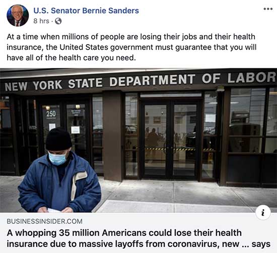 Bernie Sanders explains why Medicare for All Needed